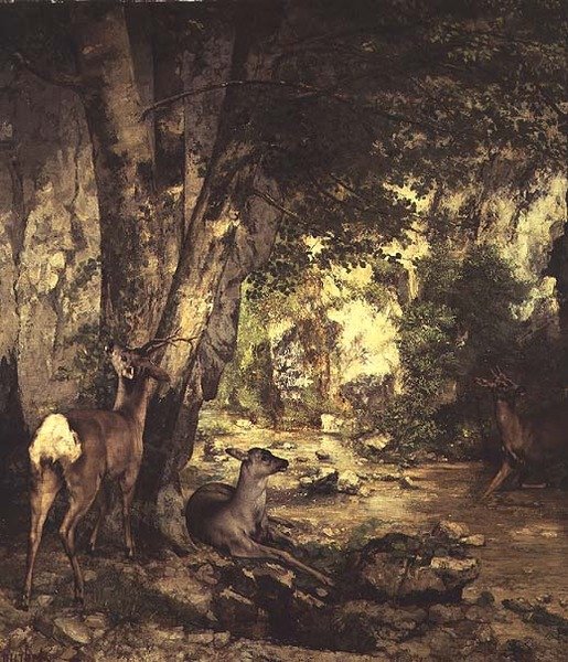 A szarvas istálló (részlet) alkotó: Gustave Courbet