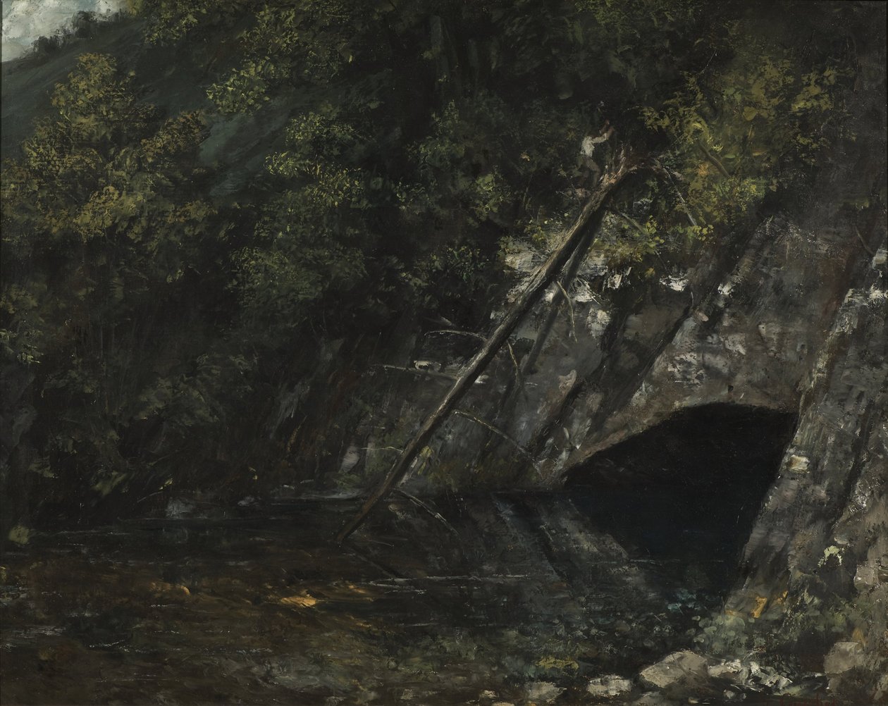 Tájkép La Source Bleue-ből alkotó: Gustave Courbet
