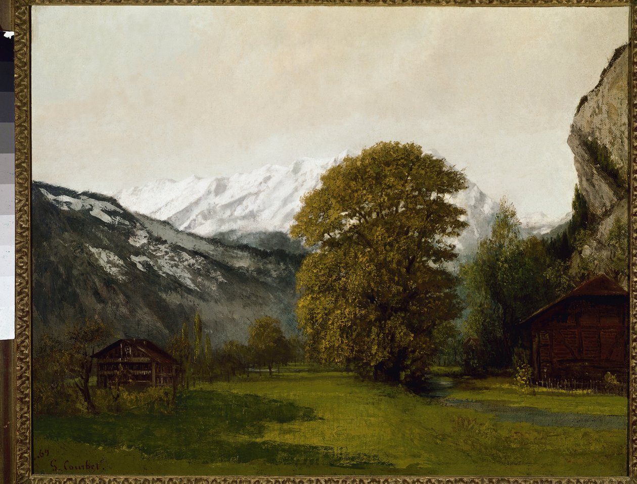 Táj Interlakenben, Svájcban alkotó: Gustave Courbet