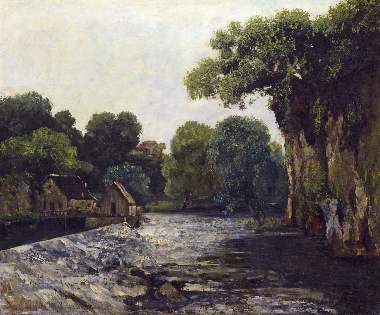 A Loue zsilipje alkotó: Gustave Courbet