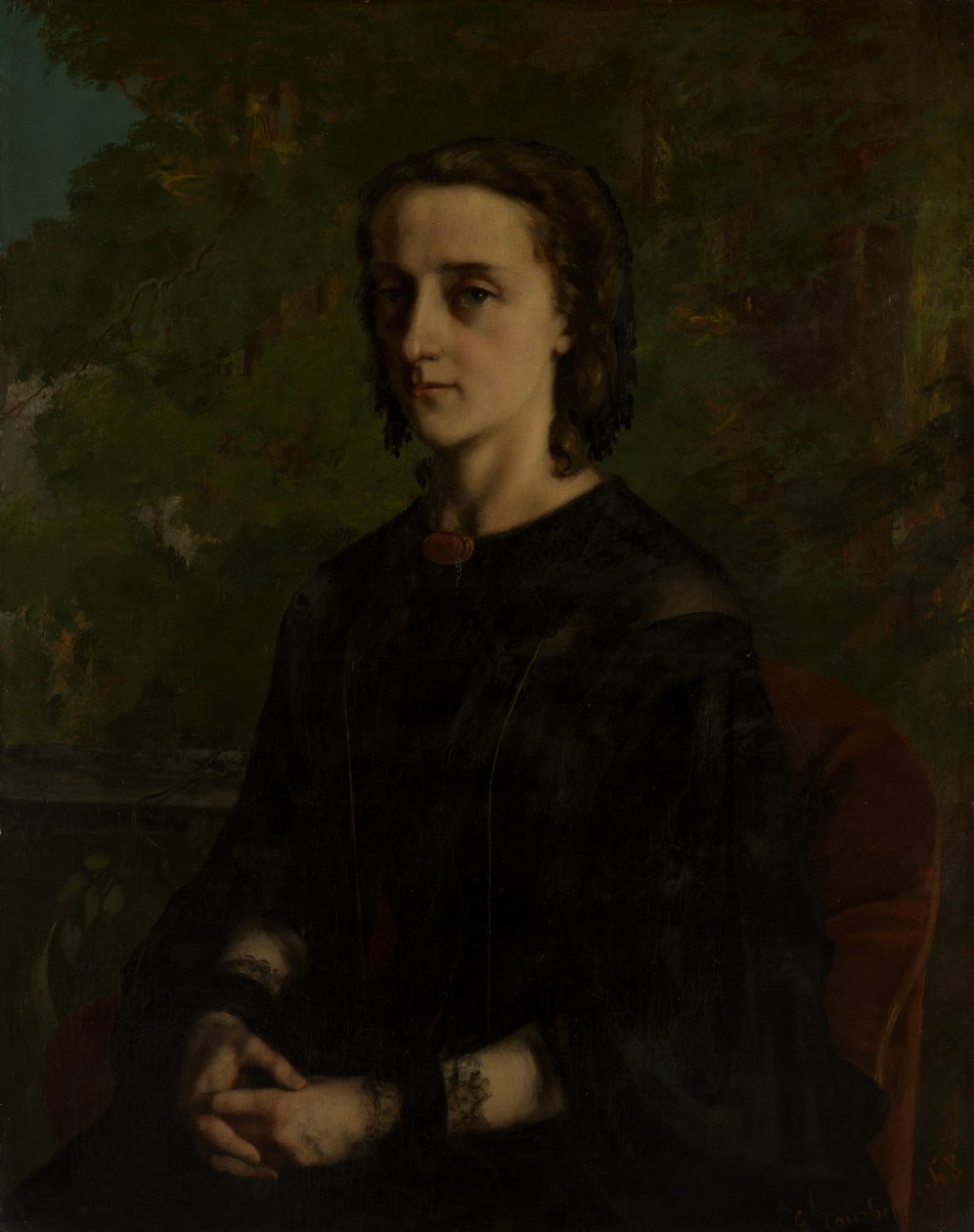 Madame Frederic Breyer Fanny Hélène Van Bruyssel, 1830-1894, 1858. alkotó: Gustave Courbet