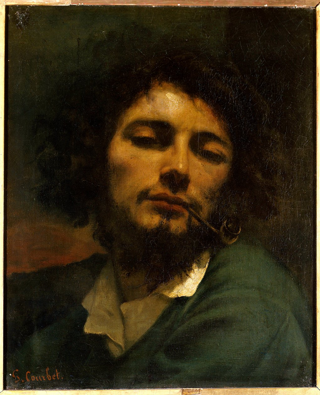 Az embernél van a pipa (h s/t 0,45 x 0,37), Gustave Courbet 1849-es (1819-1877) Montpellier festménye. Fabre Múzeum. alkotó: Gustave Courbet