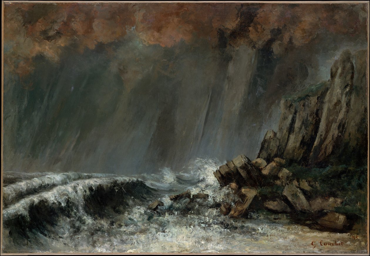 Tengeri: A víztölcsér alkotó: Gustave Courbet