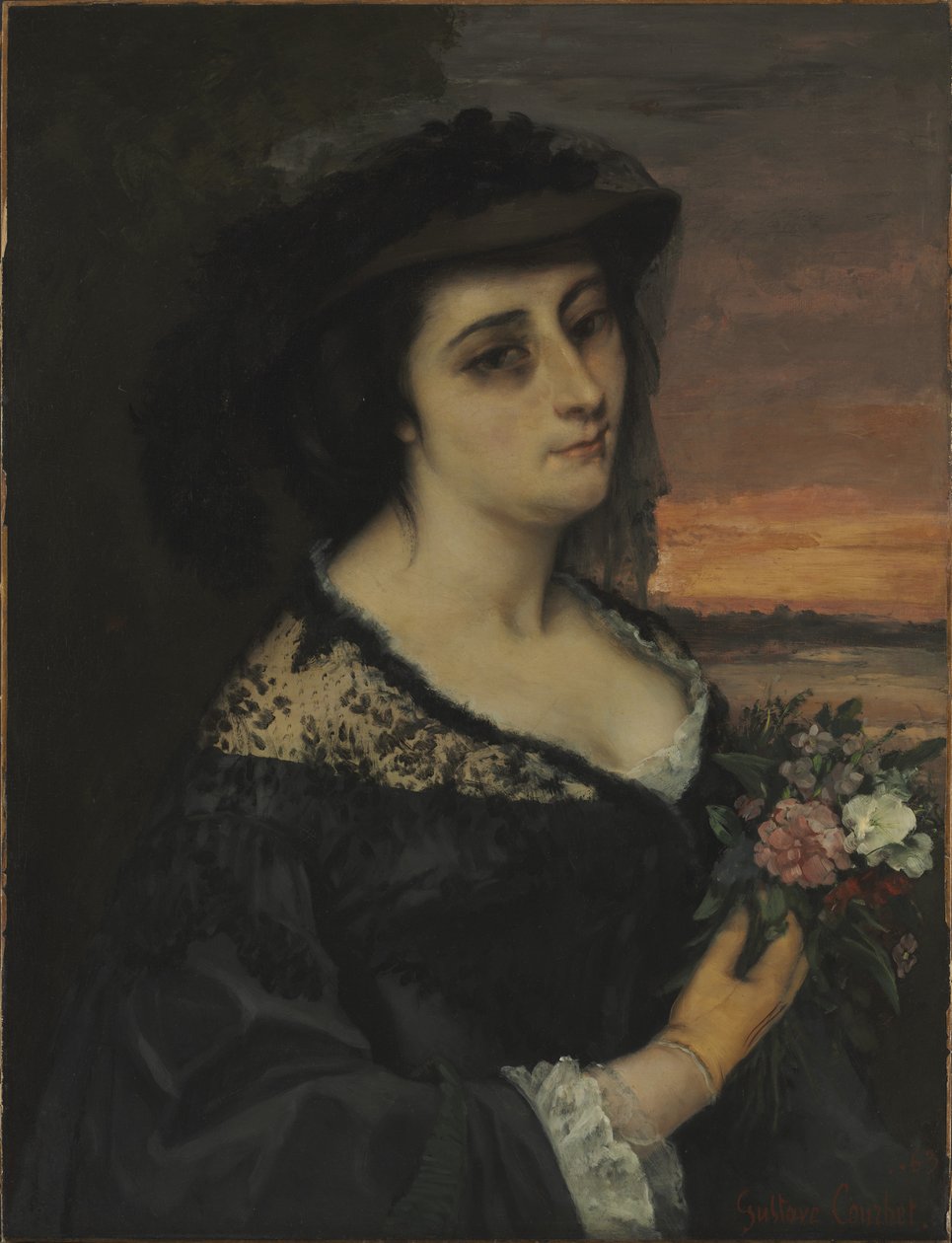 Ms L... (Laure Borreau) alkotó: Gustave Courbet