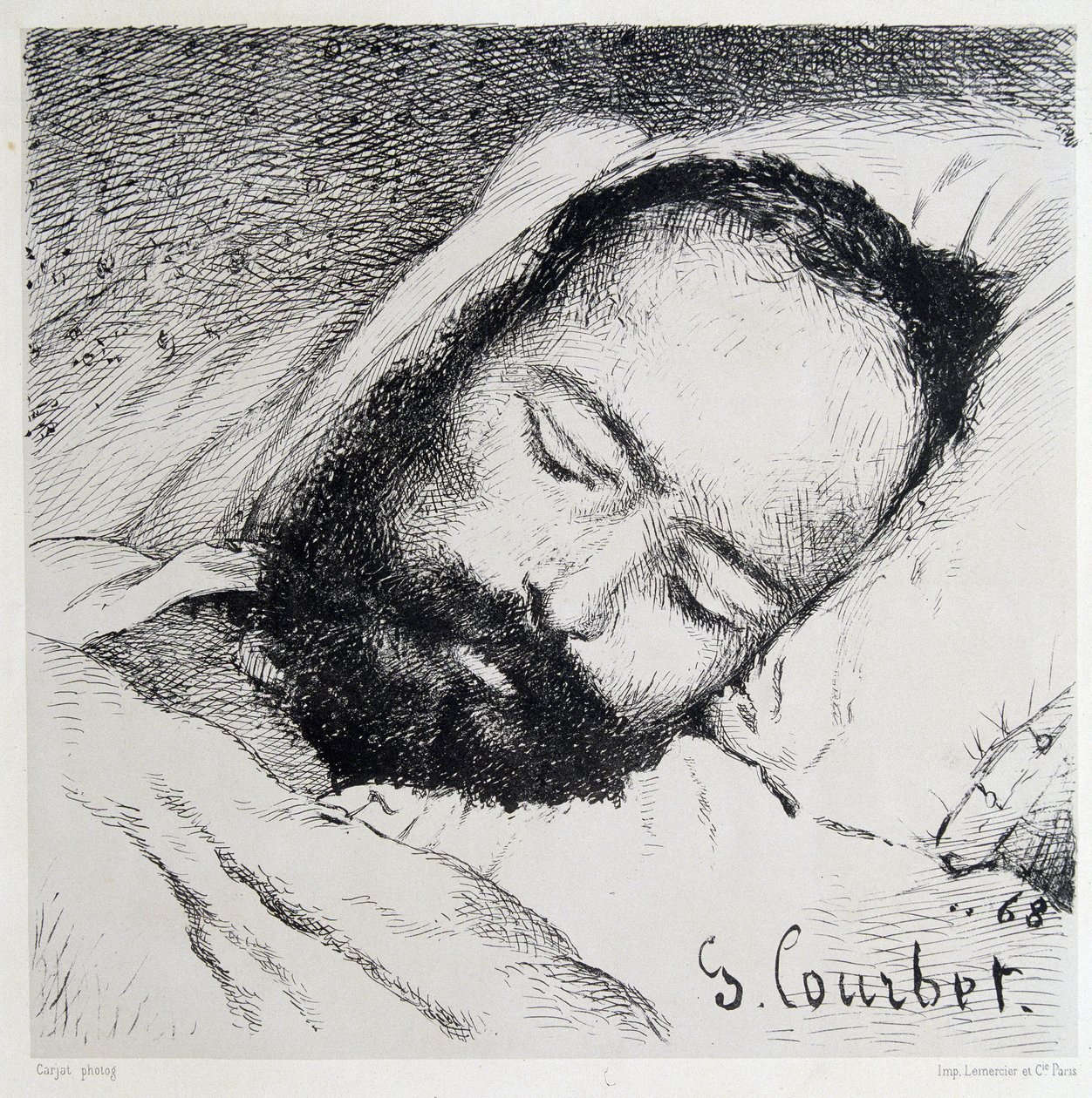 Proudhon halotti portréja, 1865.01.20. – Gustave Courbet alkotó: Gustave Courbet