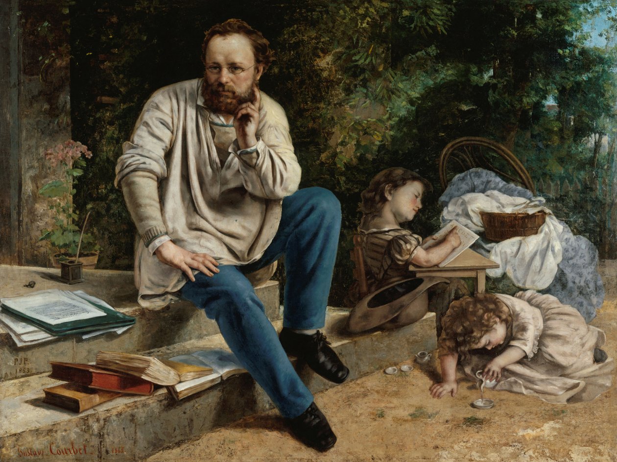 Pierre-Joseph Proudhon 1809-1865 és gyermekei, 1865. alkotó: Gustave Courbet