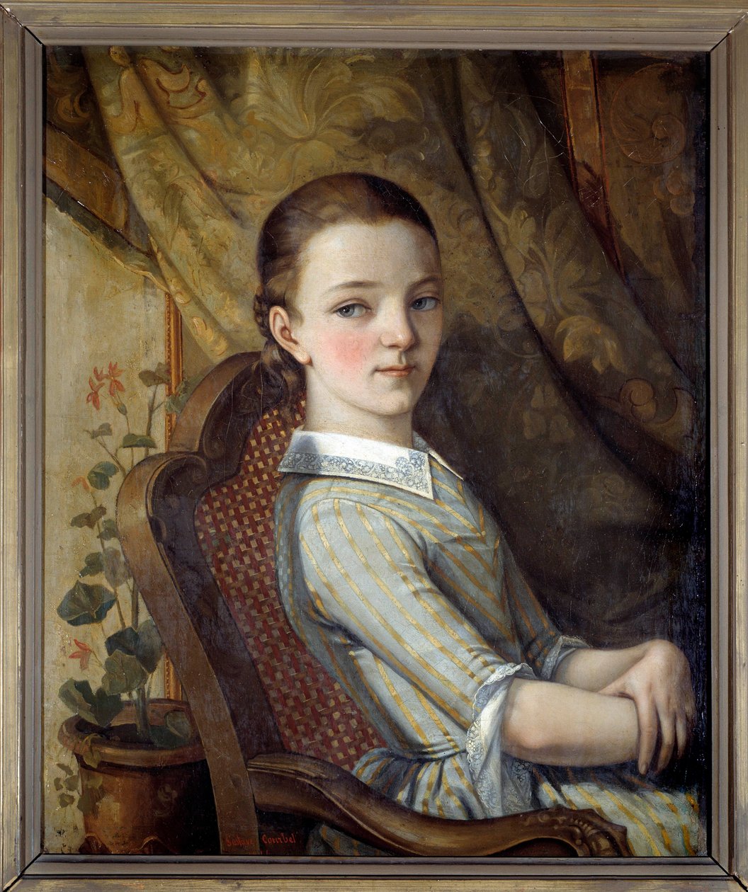 Juliette Courbet (1831-1915), Gustave Courbet (1819-1877) művésznővérének portréja 1844 alkotó: Gustave Courbet