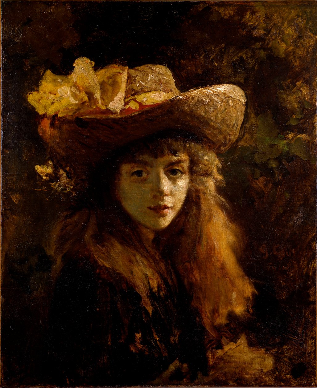 Gustave Courbet (1819-1877) festménye a lány portréjáról 1872 Dim. 73x60 cm Bécs, Kunsthistorisches Museum, Neue Galerie in der Stallburg alkotó: Gustave Courbet