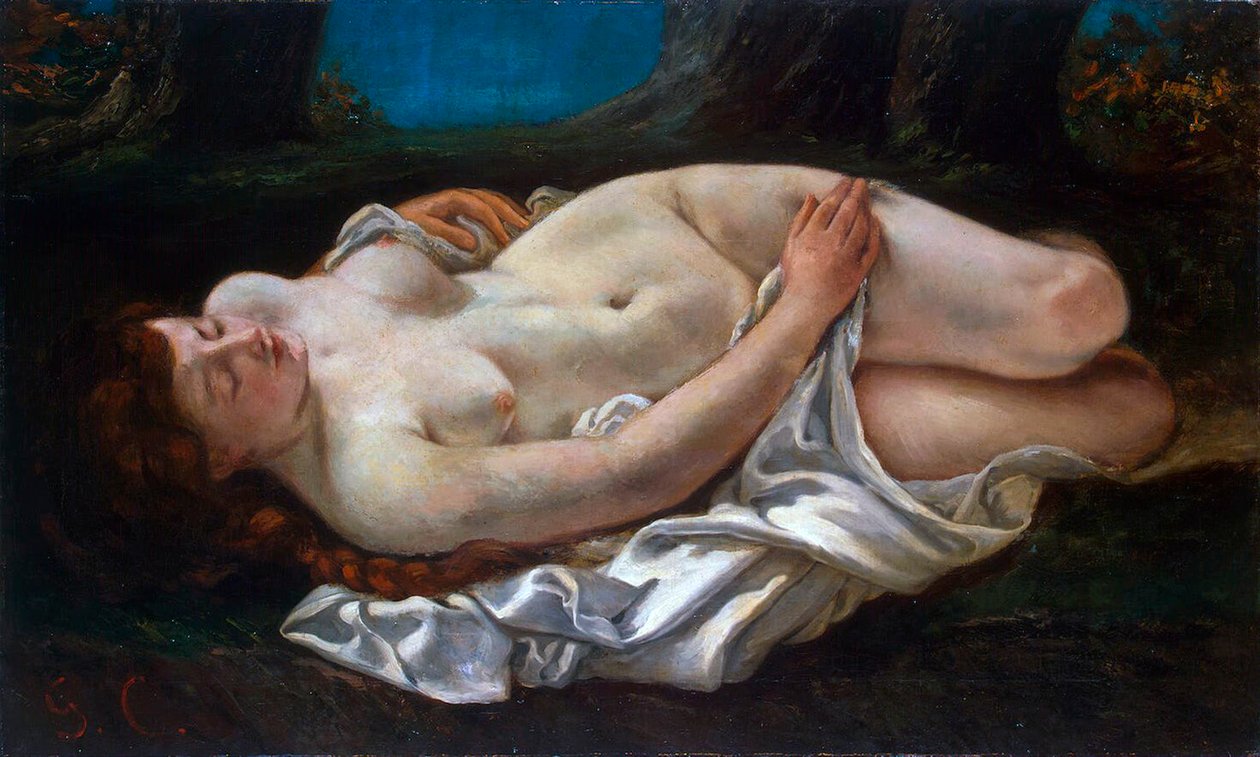 Fekvő nő, 1865. alkotó: Gustave Courbet