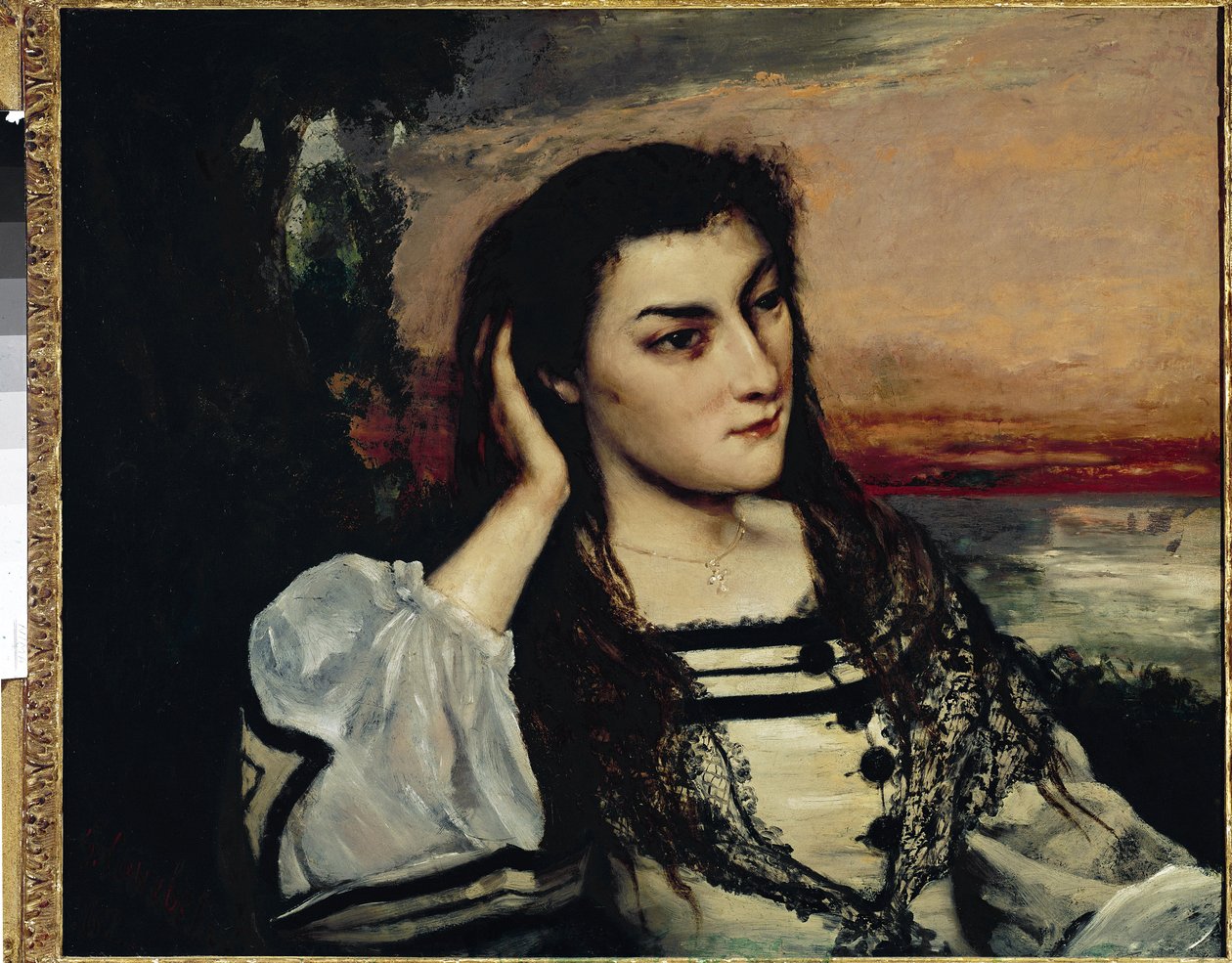 Gabrielle Borreau álmodozási portréja) alkotó: Gustave Courbet