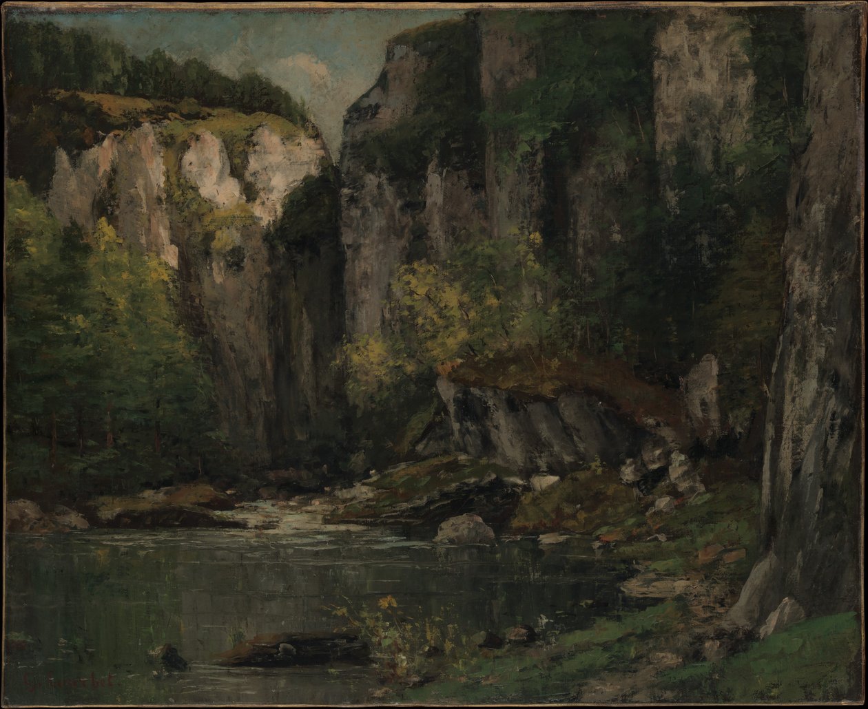 Folyó és sziklák alkotó: Gustave Courbet