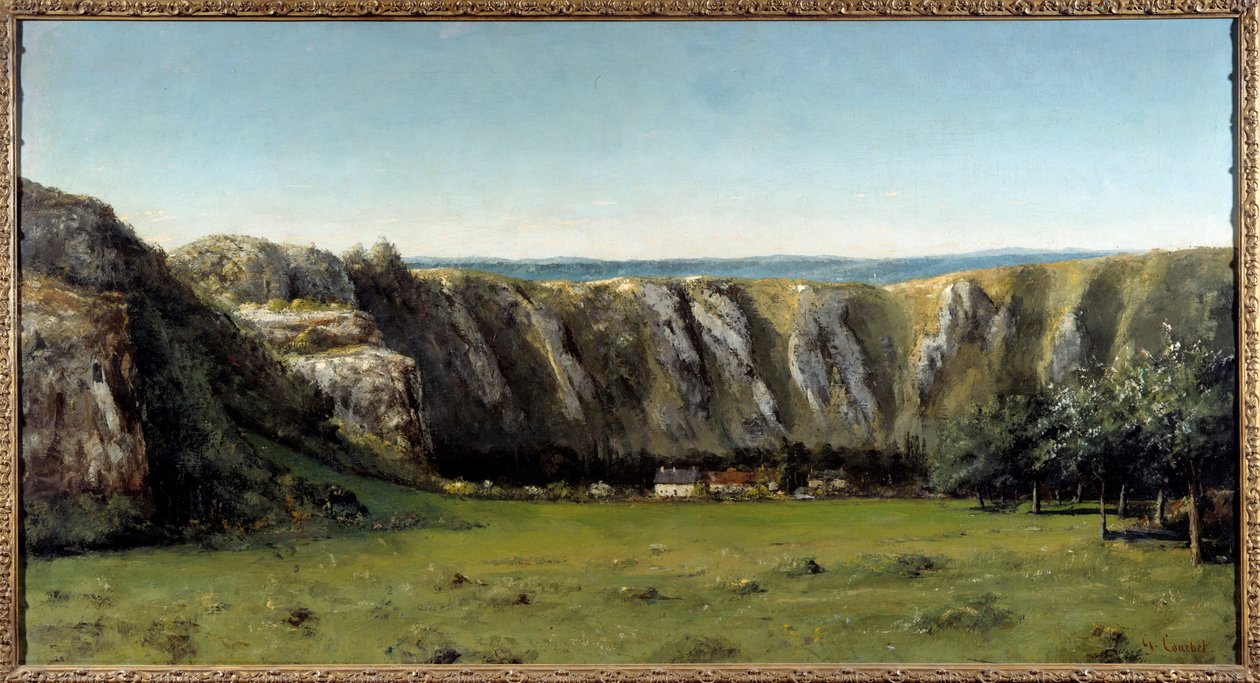 Sziklás táj körül Flagey. Gustave Courbet (1819-1877) festménye alkotó: Gustave Courbet