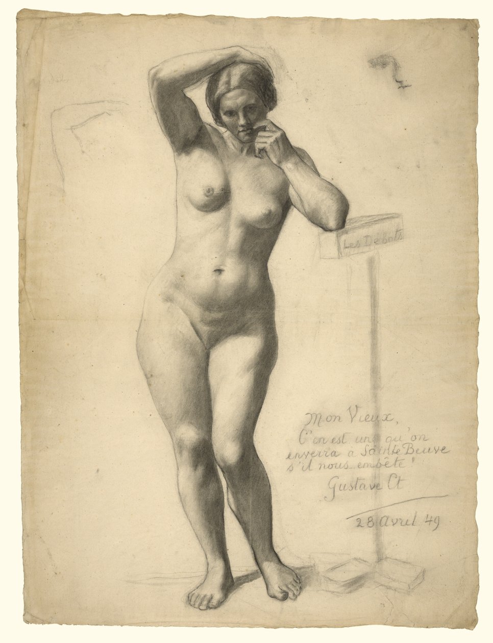 Álló női akt alkotó: Gustave Courbet