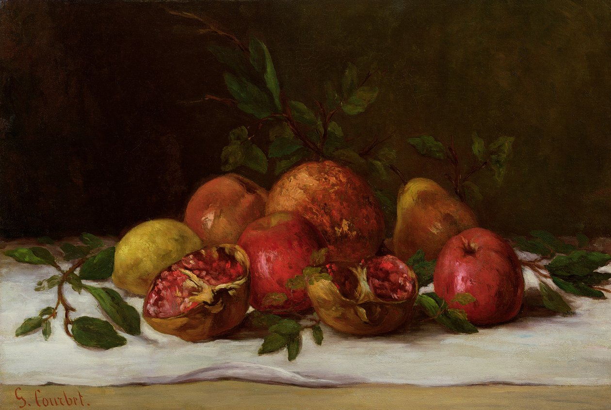 Csendélet, 1871-72 körül alkotó: Gustave Courbet