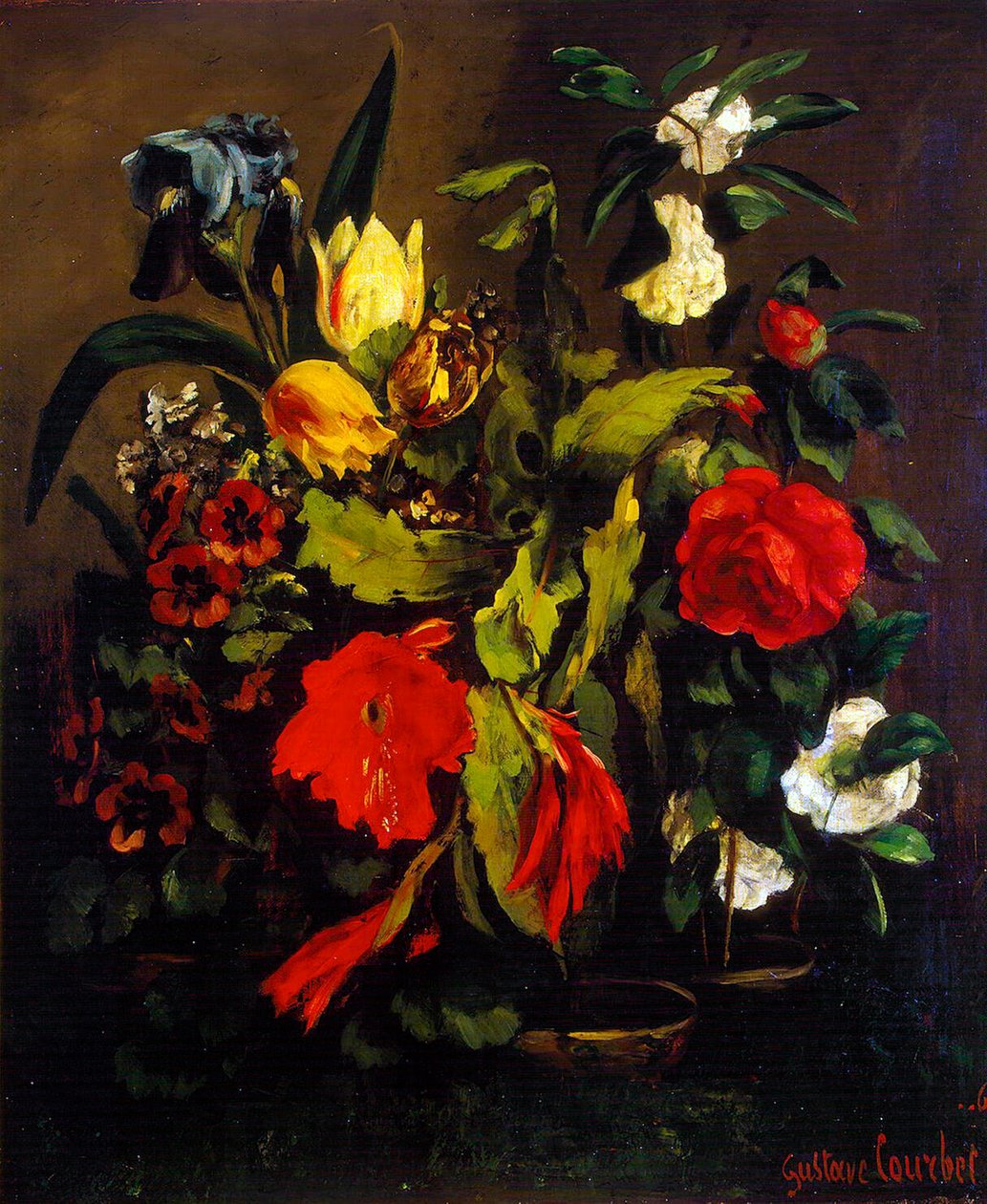 Virágcsendélet, 1863. alkotó: Gustave Courbet