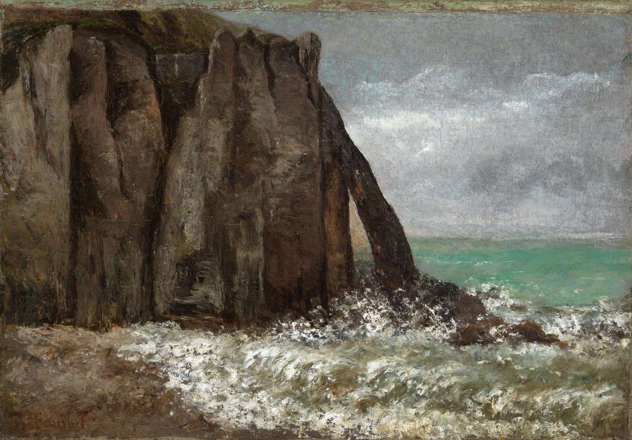 Étretat partja alkotó: Gustave Courbet