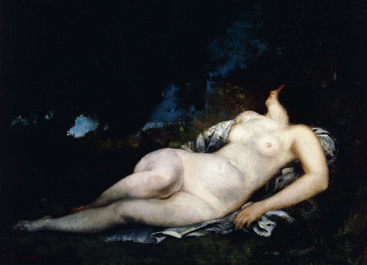 Tanulmány egy alvó nőnek, 1852 körül alkotó: Gustave Courbet