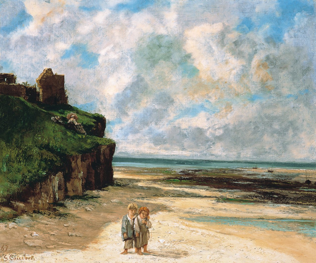 A strand Saint-Aubin-sur-Merben alkotó: Gustave Courbet