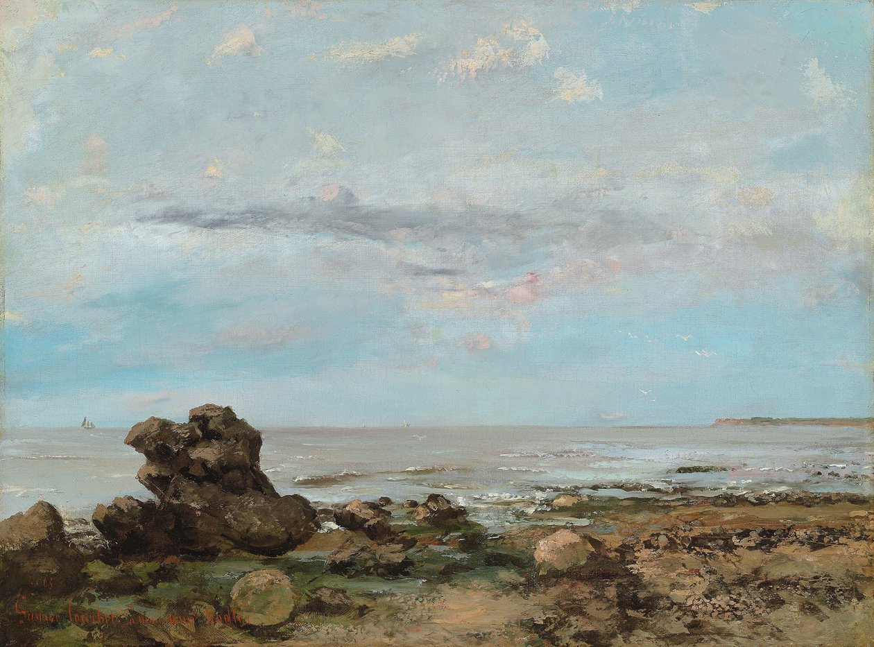 A trouville-i tengerpart, 1865 alkotó: Gustave Courbet