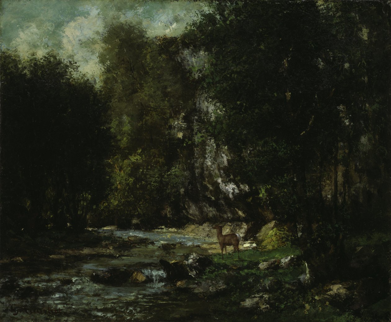 A Les Puits-Noir patakja alkotó: Gustave Courbet
