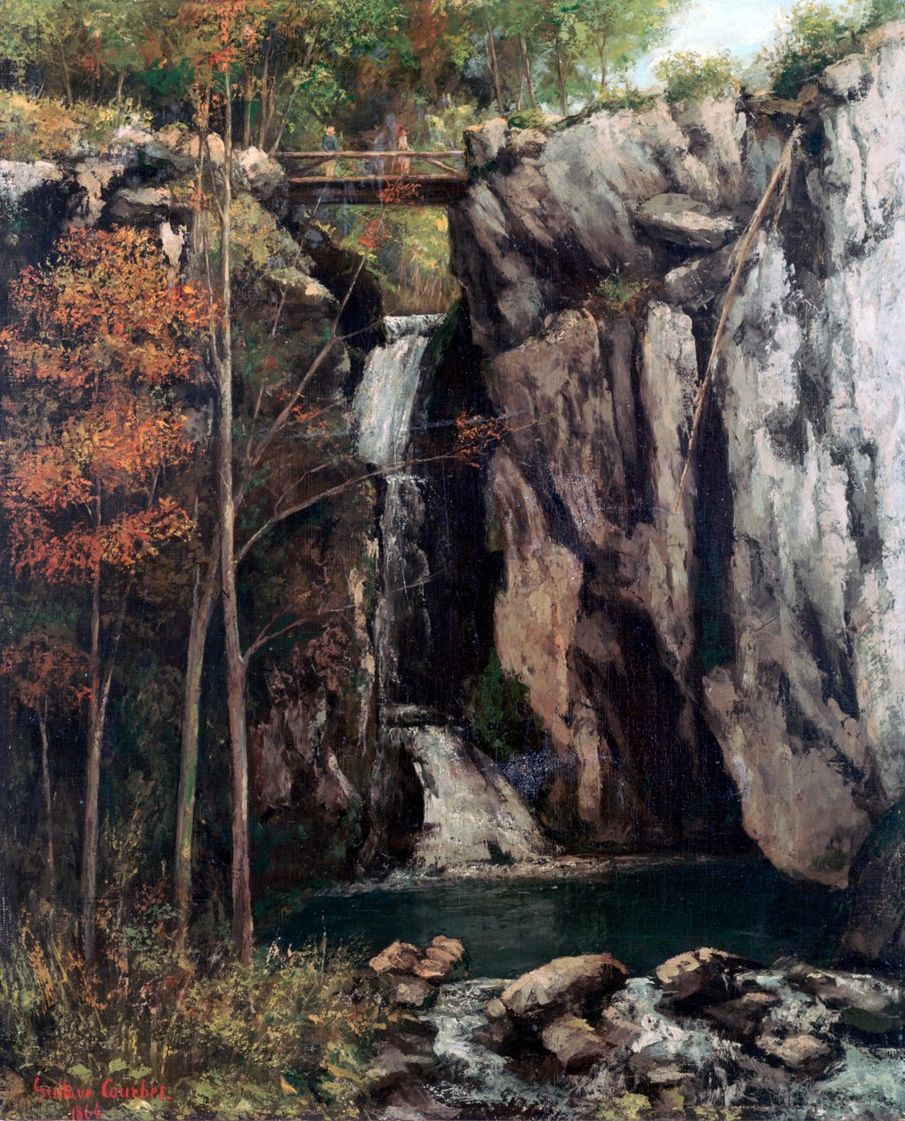 A szakadék kagylónál, 1864 alkotó: Gustave Courbet