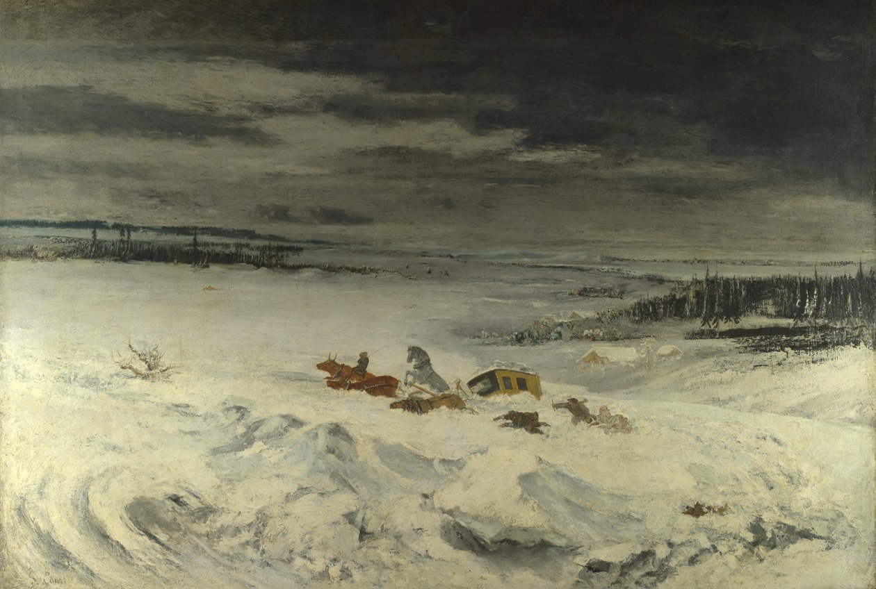 A szorgalom a hóban, 1860 alkotó: Gustave Courbet