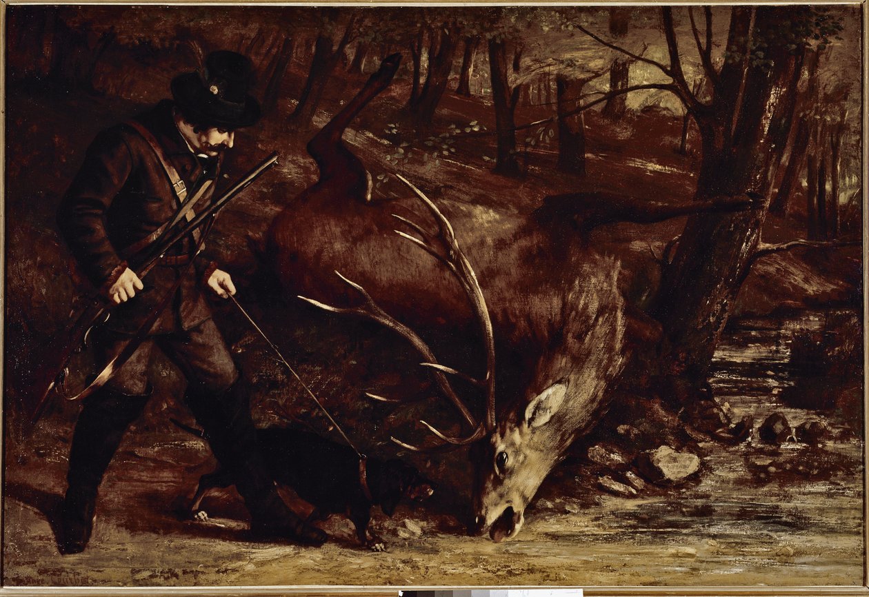 A német vadász (olaj, vászon alkotó: Gustave Courbet