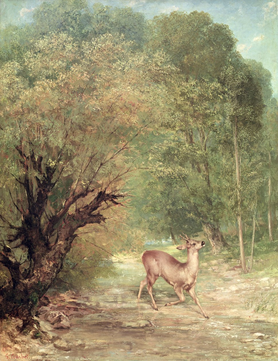 A vadászott őz készenlétben, 1867 tavasza alkotó: Gustave Courbet