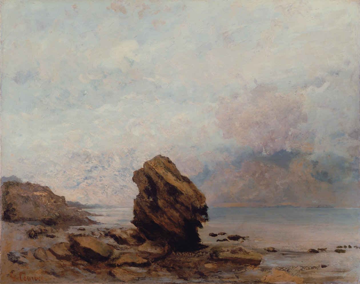 The Isolated Rock, 1862 körül alkotó: Gustave Courbet
