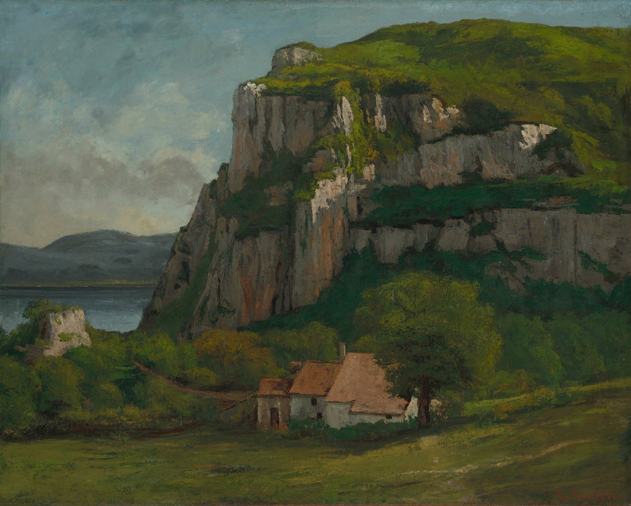 Hautepierre sziklája, c. 1869. alkotó: Gustave Courbet