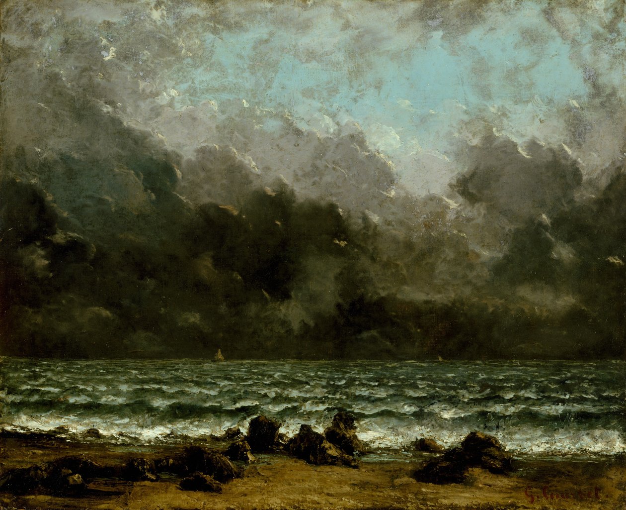 A tenger, 1865 vagy később. alkotó: Gustave Courbet