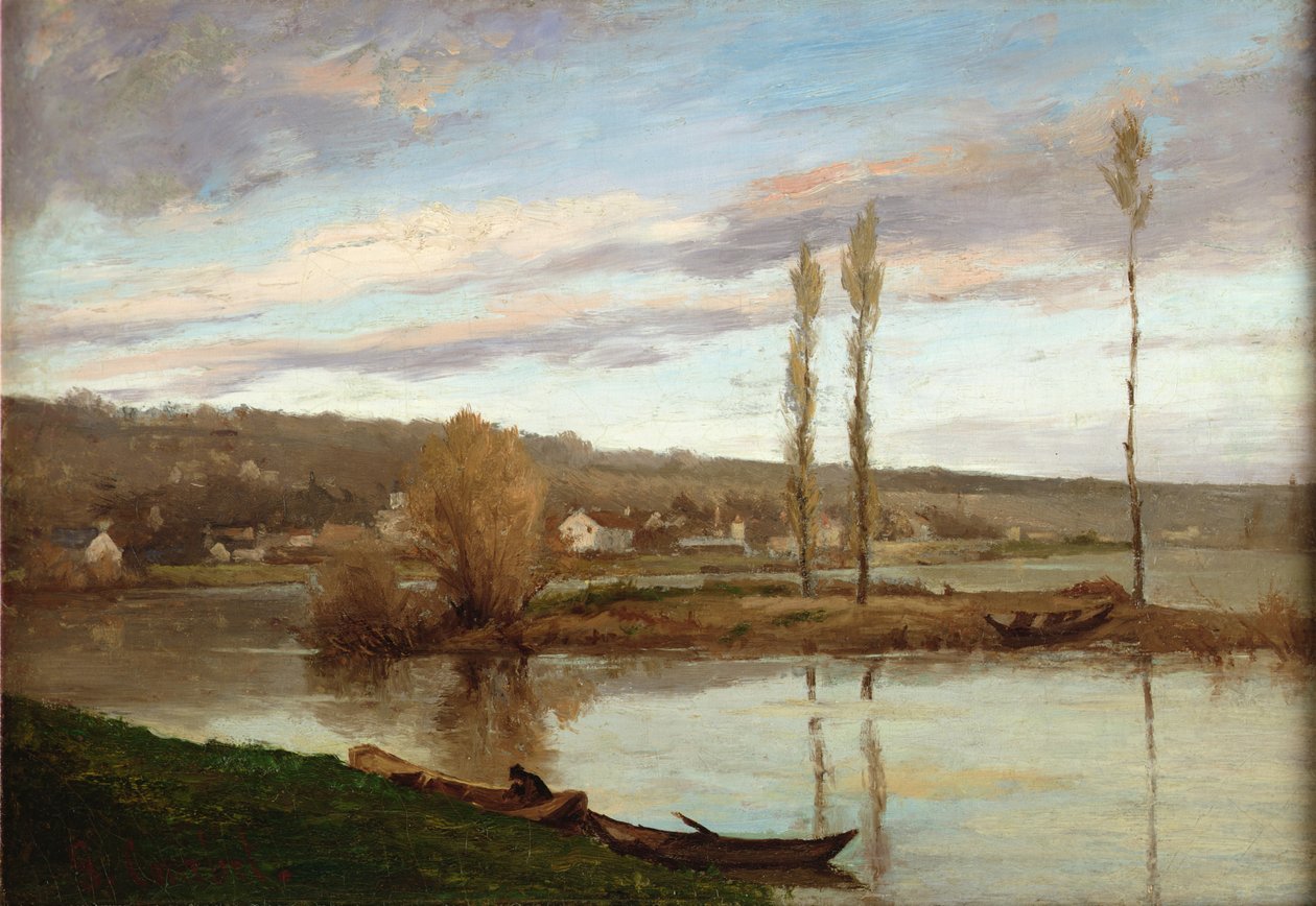 A Szajna Bougivalnál, 1851 körül (olaj, vászon) alkotó: Gustave Courbet