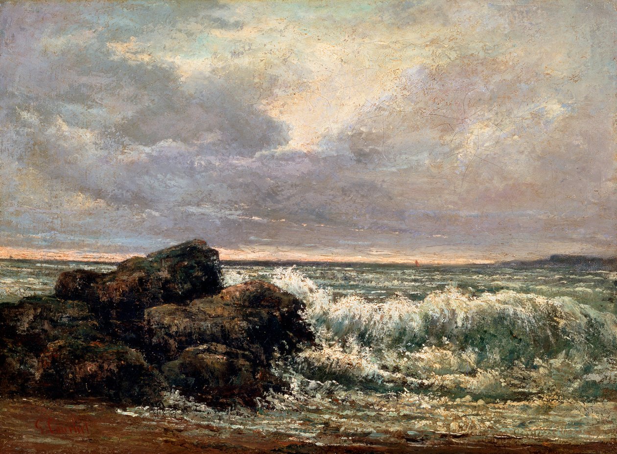 A hullám, c1870. alkotó: Gustave Courbet