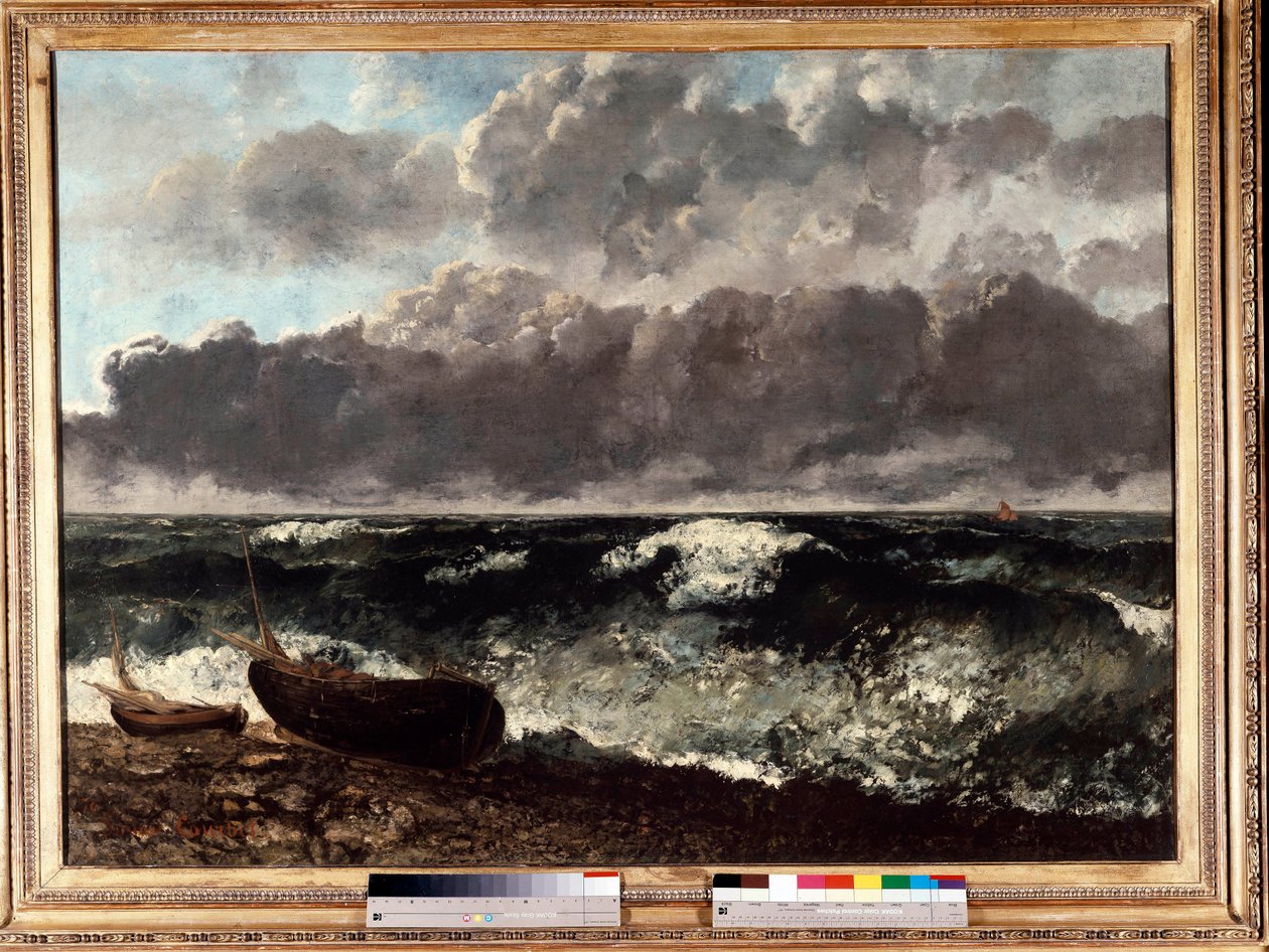 A viharos tenger a hullámot mondja. Gustave Courbet (1819-1877) festménye alkotó: Gustave Courbet
