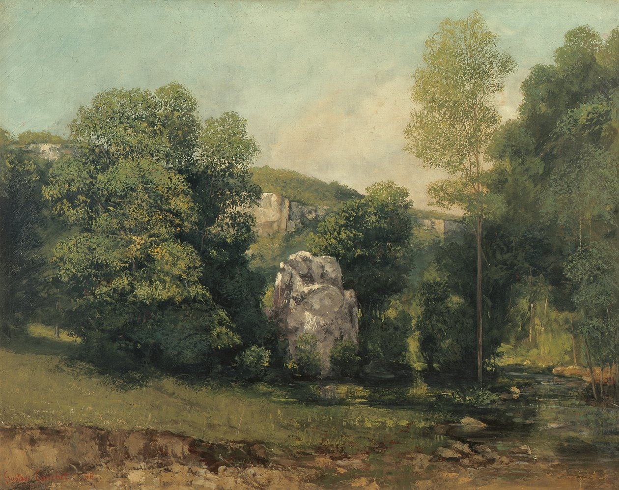 A Puits Noirból kilépő Bréma-patak, 1865 alkotó: Gustave Courbet