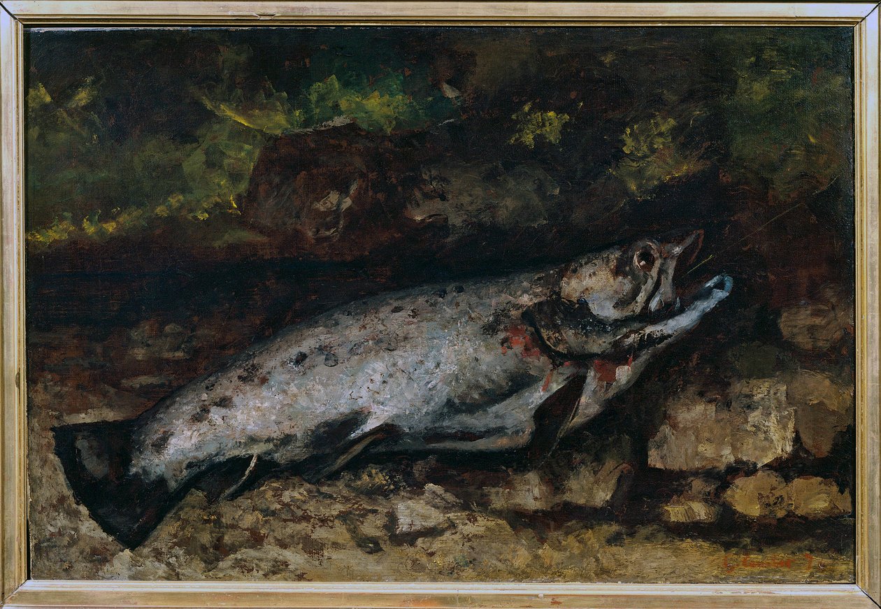 A halak pisztrángos csendélete. Gustave Courbet (1819-1877) festménye alkotó: Gustave Courbet