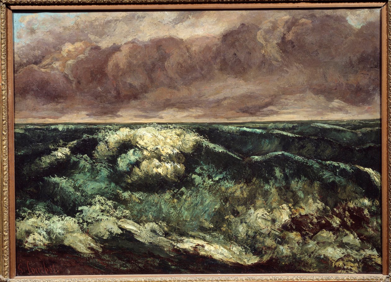 A hullám. Gustave Courbet (1819-1877) festménye alkotó: Gustave Courbet