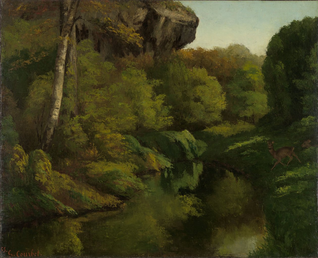 Kilátás a fontainebleau-i erdőre alkotó: Gustave Courbet