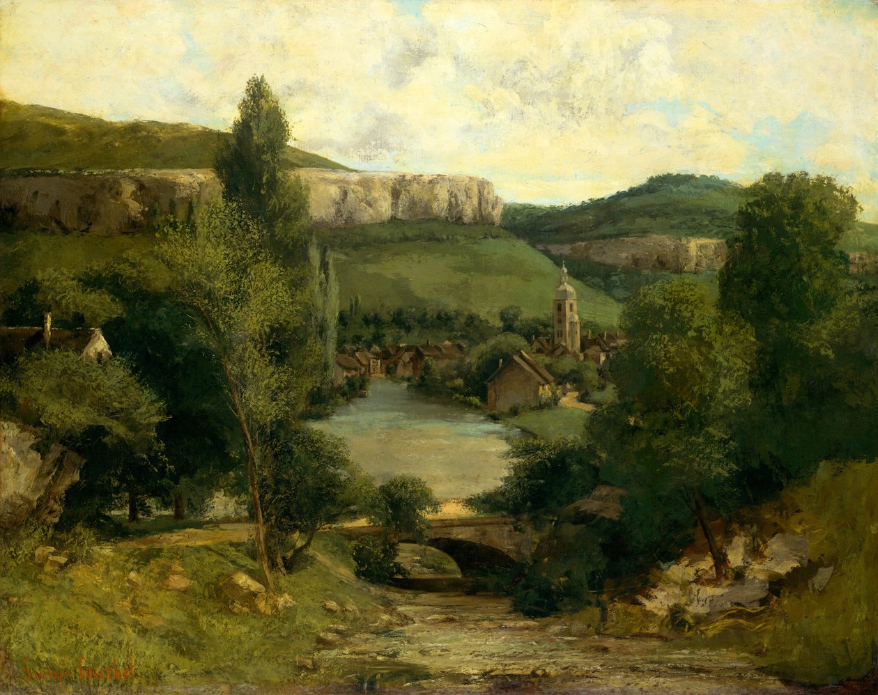 Ornans képe, valószínűleg az 1850-es évek közepén. alkotó: Gustave Courbet