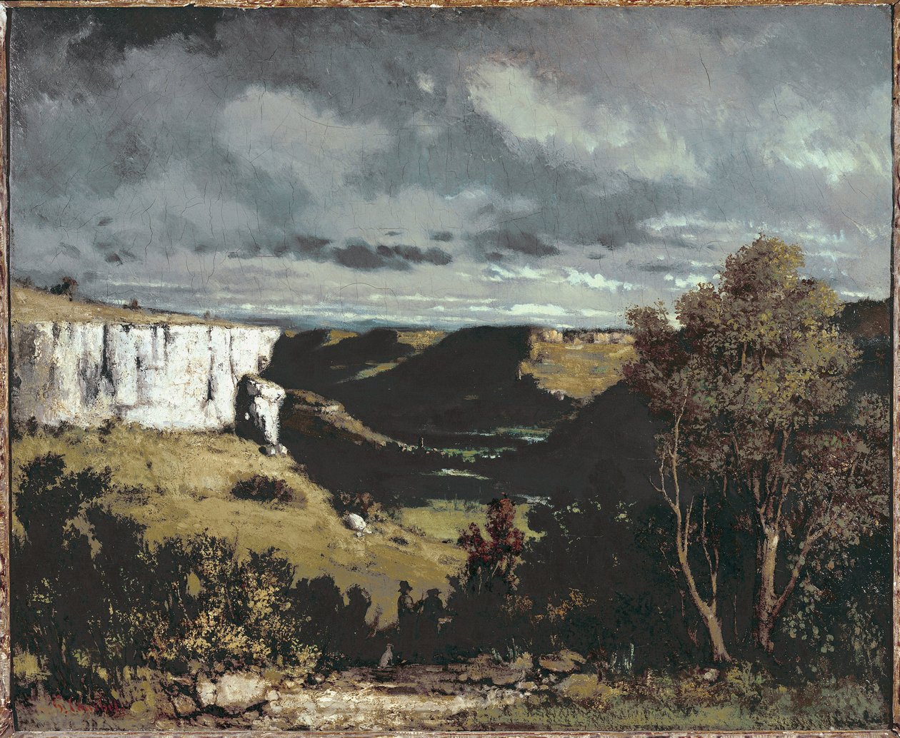 Kilátás a Loue-völgyre viharos időben Gustave Courbet (1819-1877) festménye 1849 körül. Méret: 54x65 cm Strasbourg, Musee des Beaux-Arts alkotó: Gustave Courbet