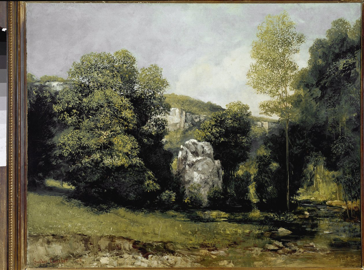 Kilátás a Bréma folyóra (olaj, vászon alkotó: Gustave Courbet