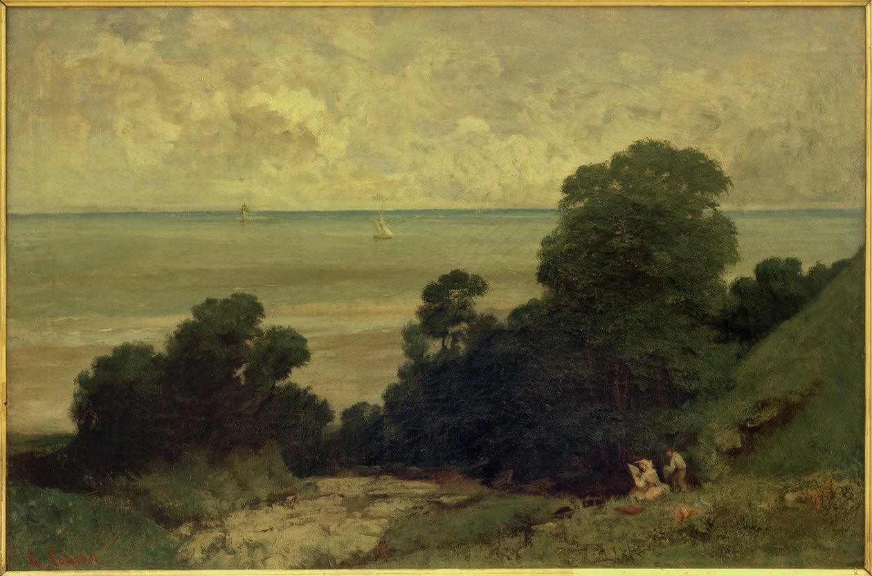 Honfleurben készült kilátás alkotó: Gustave Courbet
