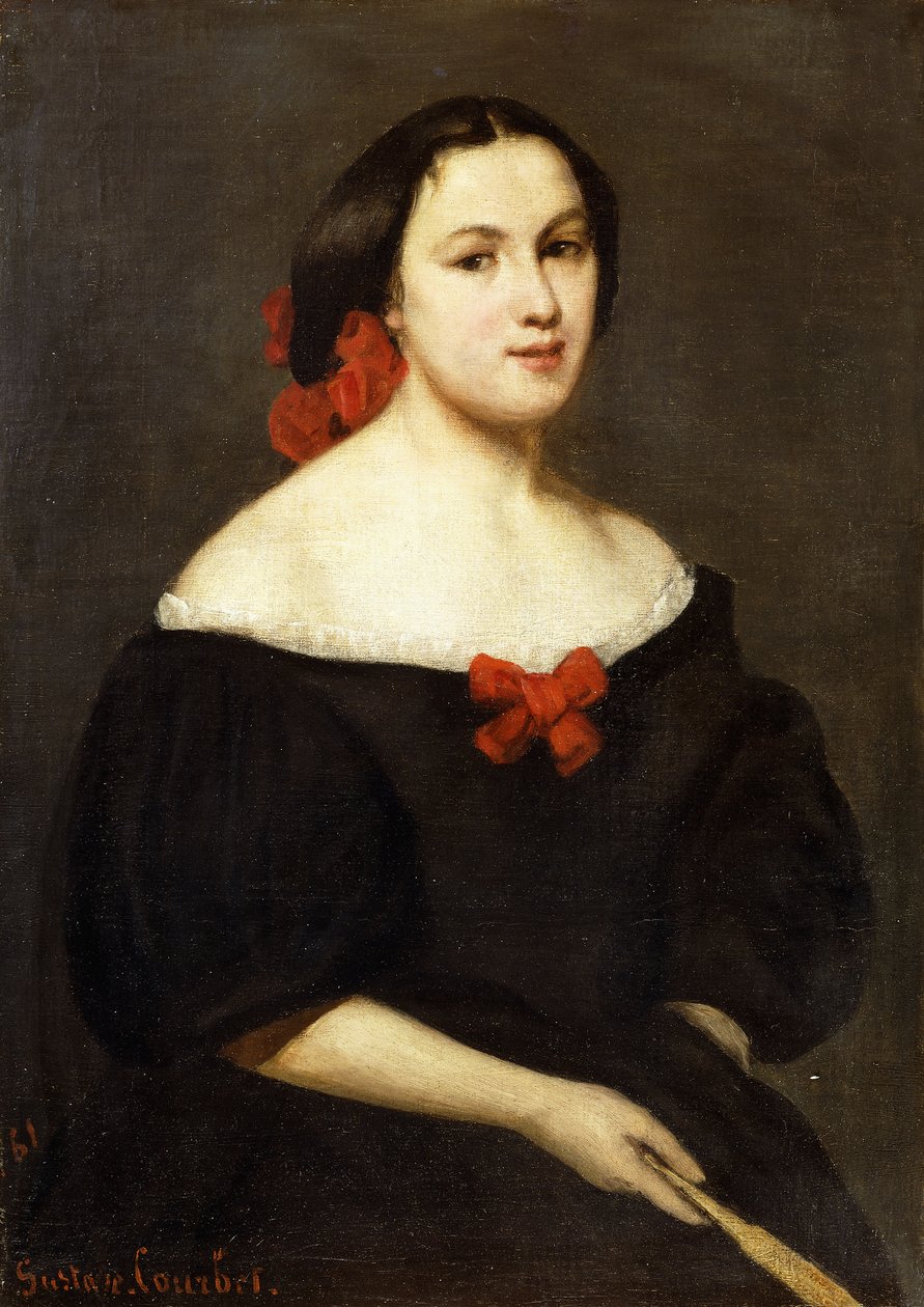 Nő ventilátorral; Femme a L"Eventail, 1861 alkotó: Gustave Courbet