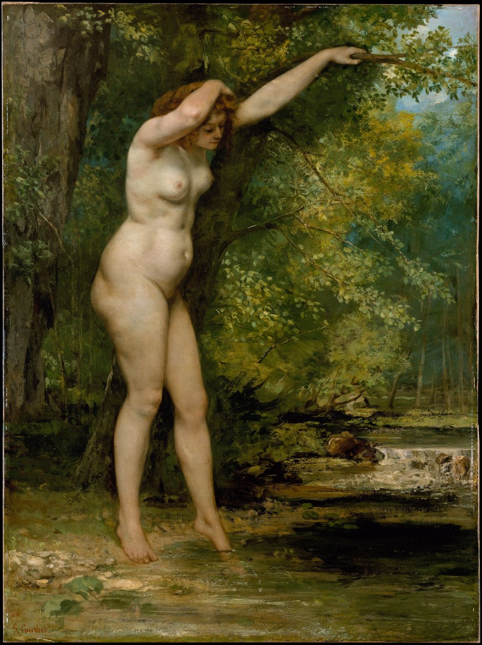 Fiatal fürdőző alkotó: Gustave Courbet