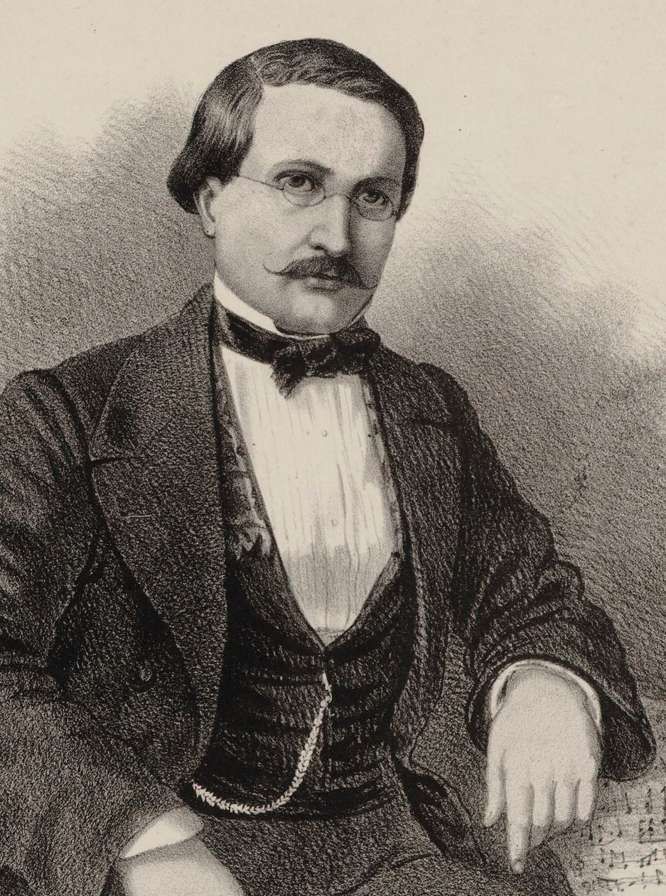 Antony Lamotte zeneszerző portréja 1819-1912, 1855-1859. alkotó: Gustave Donjean