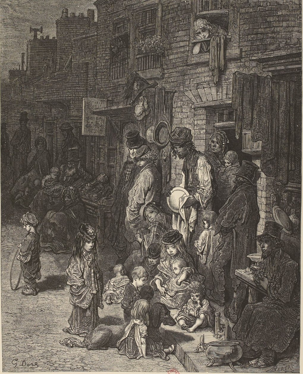 Gustave Doré - Wentworth Street Whitechapel - London, egy zarándoklat alkotó: Gustave Dore