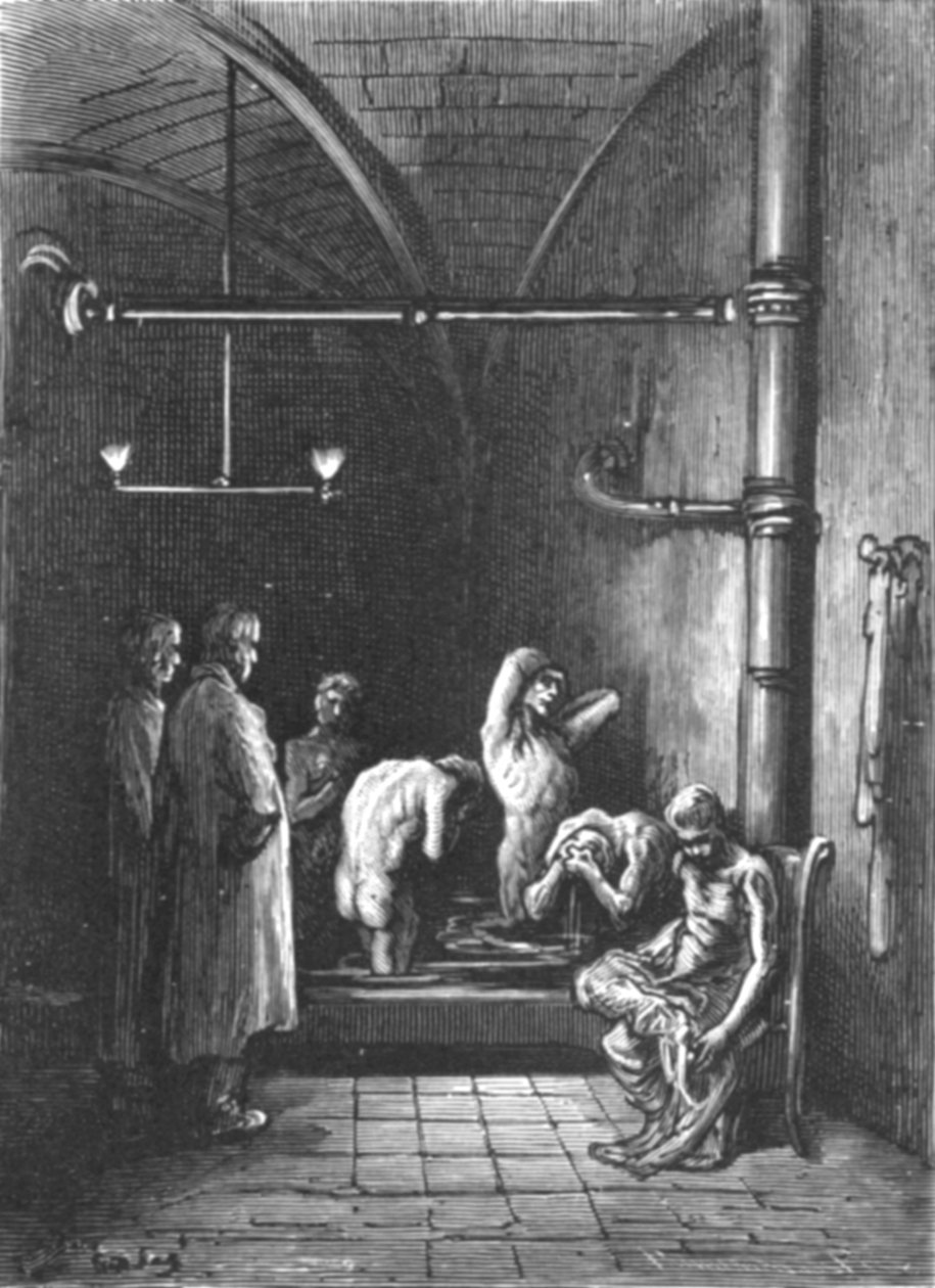 „A menedékház – a fürdőben”, 1872. alkotó: Gustave Dore