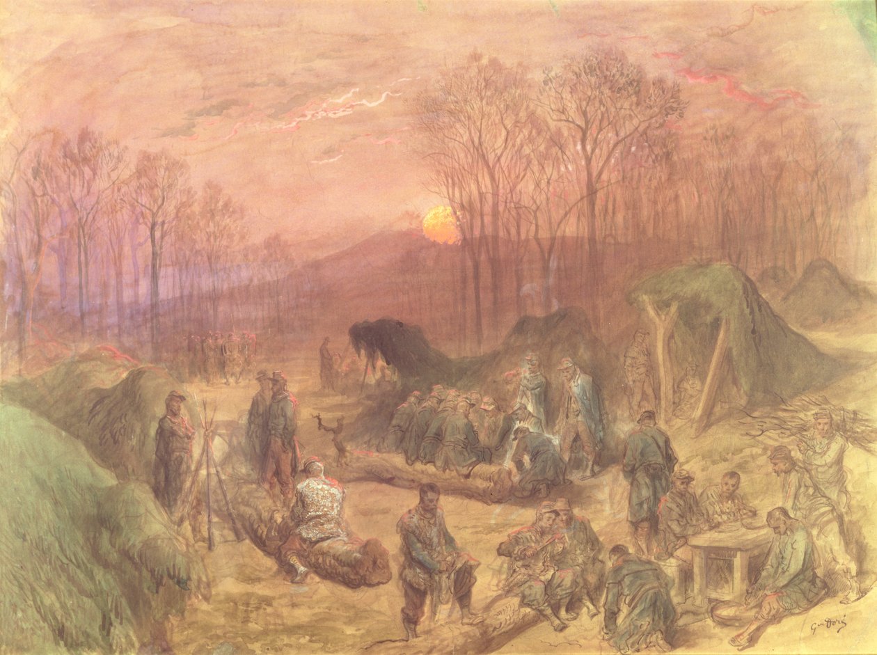 Katonai tábor alkotó: Gustave Dore