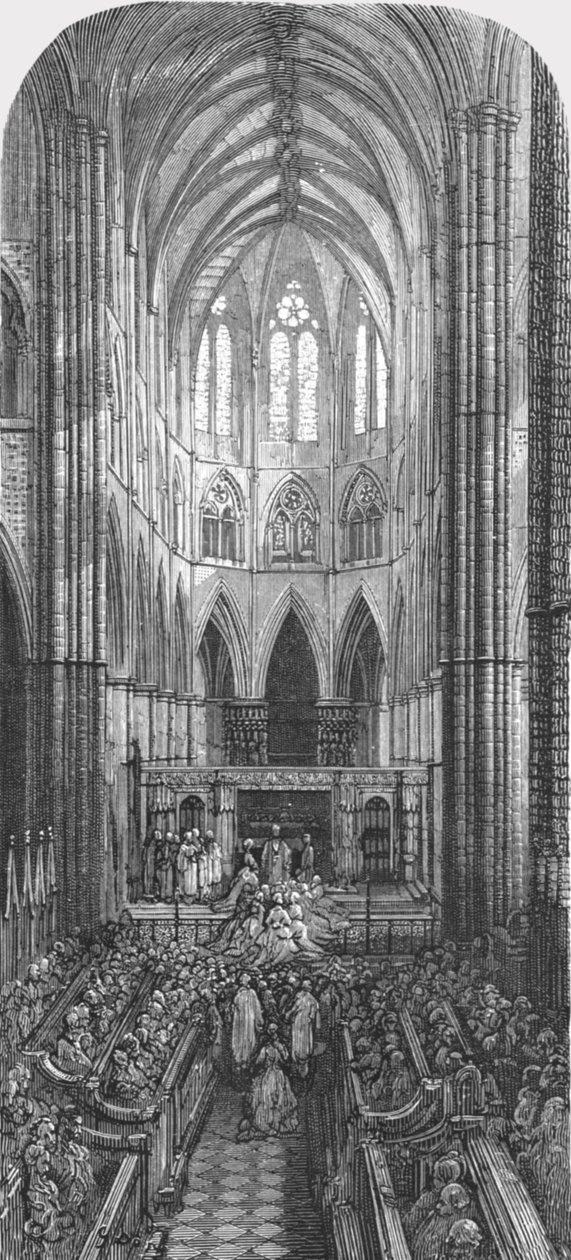 "Esküvő az apátságban", 1872. alkotó: Gustave Dore