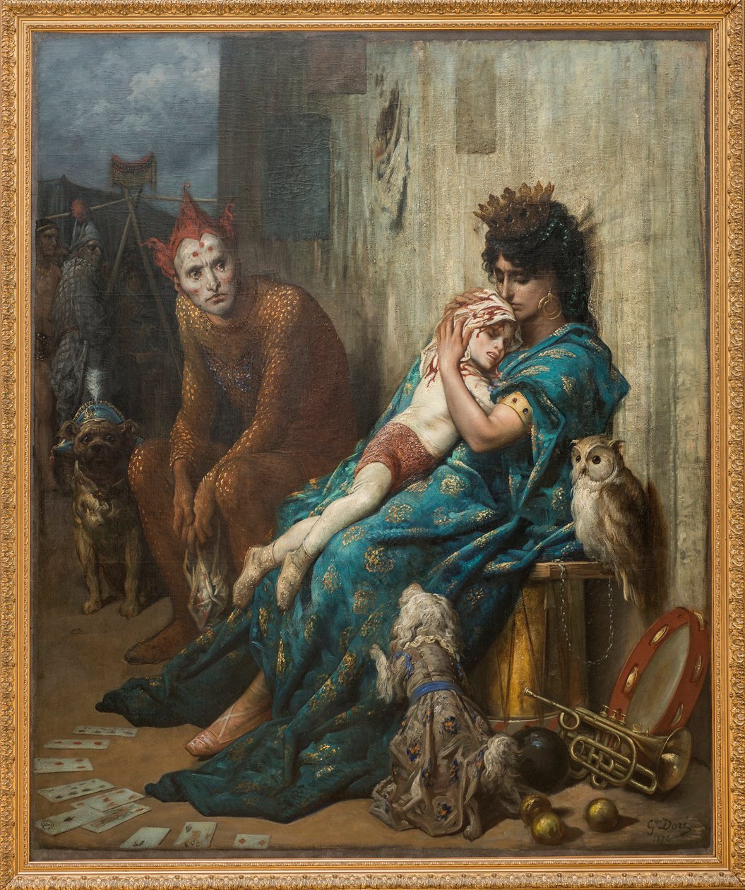 Akrobaták – The Saltimbanks” (a sebek gyermeke) – Gustave Dore (1832-1883) festménye alkotó: Gustave Dore
